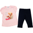 Komplet dziewczęcy BREEZE - PIESEK  BLUZKA + LEGGINSY  Rozmiar 104