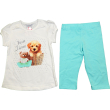 Komplet dziewczęcy BREEZE - PIESEK  BLUZKA + LEGGINSY Rozmiar 104