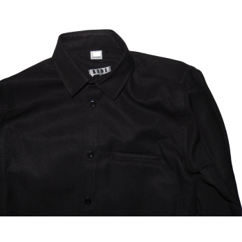 Czarna koszula chłopięca <br />KADA z podwijanymi rękawami <br />Rozmiary od 134 do 176
