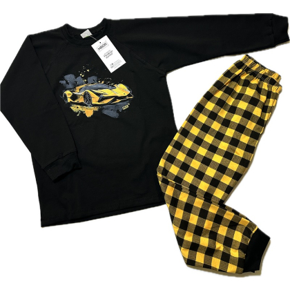 Piżama dziecięca bawełniana MROFI - AUTO