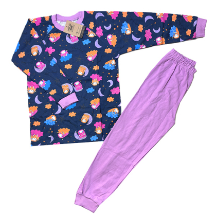 Piżama bawełniana dla dziewczynki  - MROFI