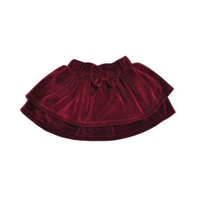 Spódniczka welurowa w kolorze bordowym MROFI