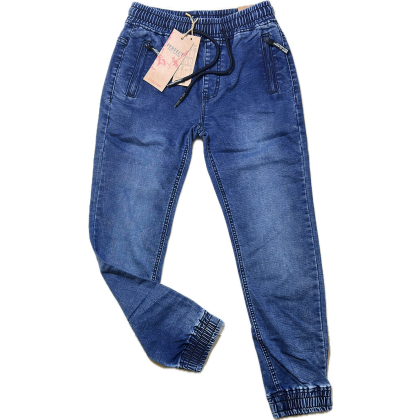 Spodnie jeansowe chłopięce na gumie, joggery - PERFECT