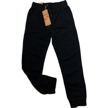 Spodnie bawełniane chłopięce na gumie, joggery  WIZYTOWE-CZARNE - PERFECT