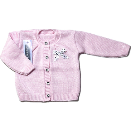 Sweter niemowlęcy dla dziewczynki JOTER - JASNO RÓŻOWY
