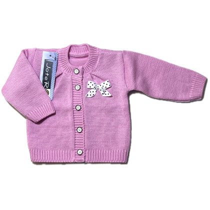 Sweter niemowlęcy dla dziewczynki JOTER - RÓŻOWY